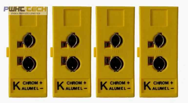 Panel Mounted Thermocouple Socket Type K (Yellow)